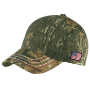 Americana Contrast Stitch Camouflage Cap