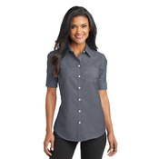 Ladies Short Sleeve SuperPro ™ Oxford Shirt