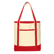 Large Cotton Canvas Boat Tote