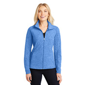 Ladies Heather Microfleece Full Zip Jacket